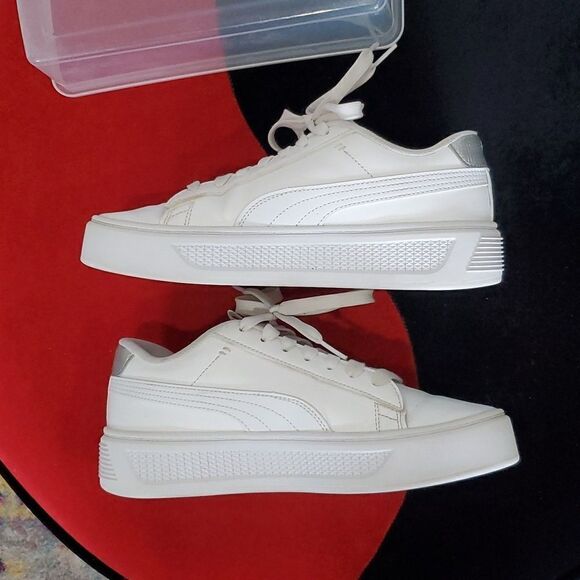 Puma Women's Smash Platform V3 Pop-Up White Size 8 - Picture 13 of 15